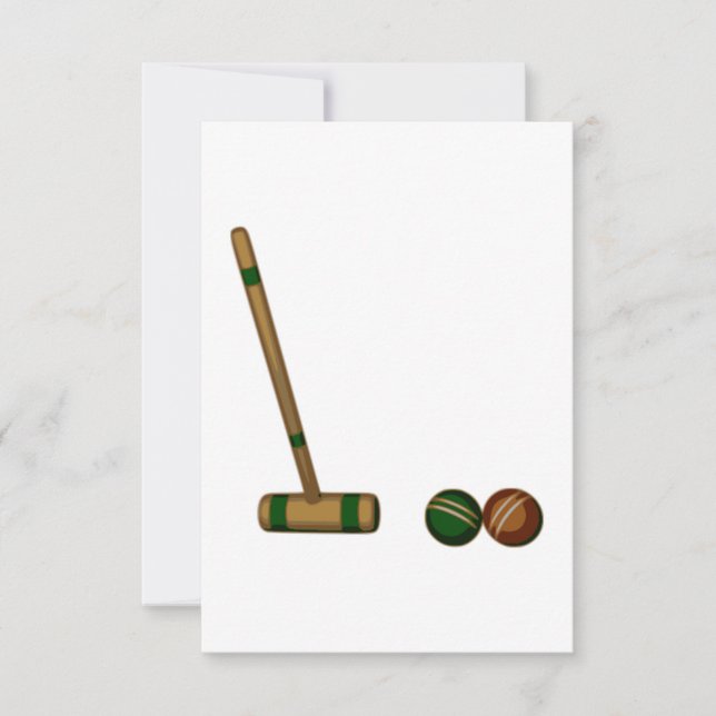 Croquet Mallet and Balls (Front)