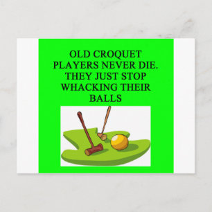 CROQUET player joke Postcard