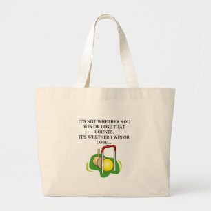 CROQUET player Large Tote Bag
