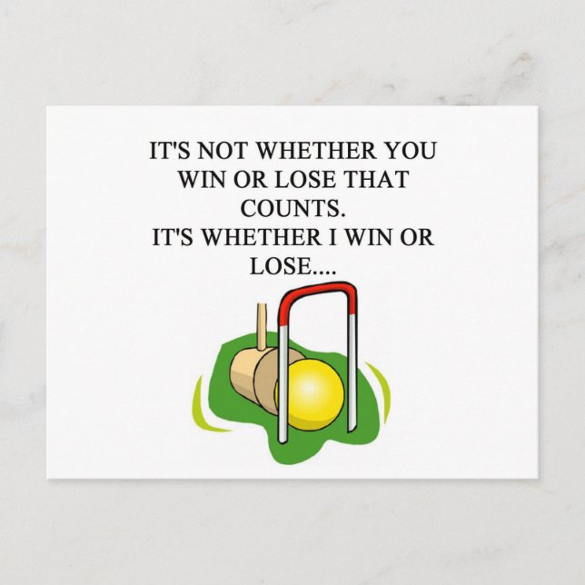 CROQUET player Postcard (Front)