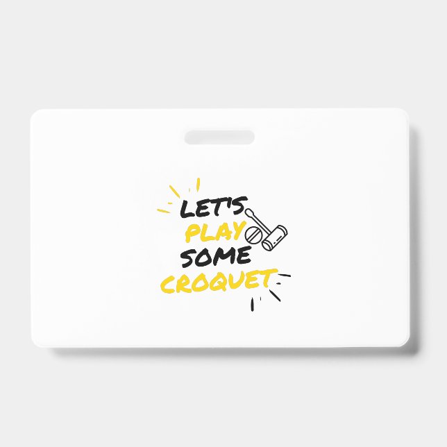 Croquet players ID badge (Front)
