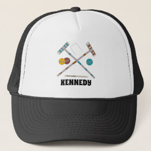 Croquet Set, Lawn Games Graphic Personalized Trucker Hat