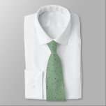 Croquet Set Lawn Games Jade Green Patterned Tie<br><div class="desc">Show off your love for playing croquet with this illustrated necktie. It features a pattern of croquet equipment including croquet mallets and ball set against a jade green background.</div>