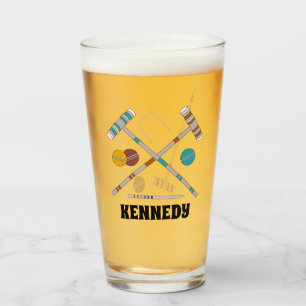 Croquet Set, Lawn Games Personalised Glass