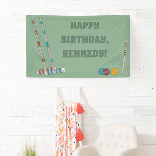 Croquet Set, Yard Game Custom Party Banner