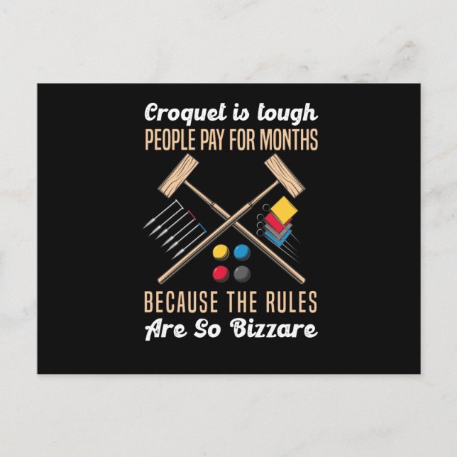 Croquet Sport Rich Rules Croquet Club Postcard (Front)