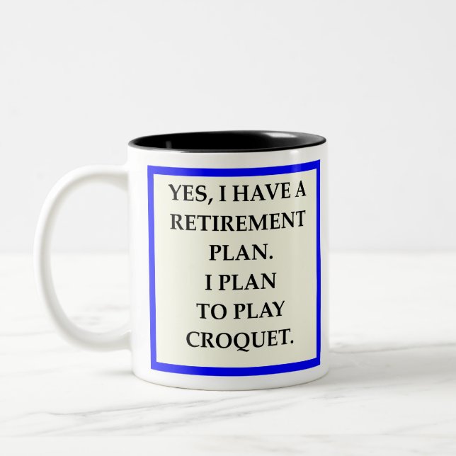 CROQUET Two-Tone COFFEE MUG (Left)