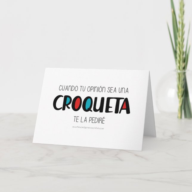 Croqueta Thank You Card (Front)