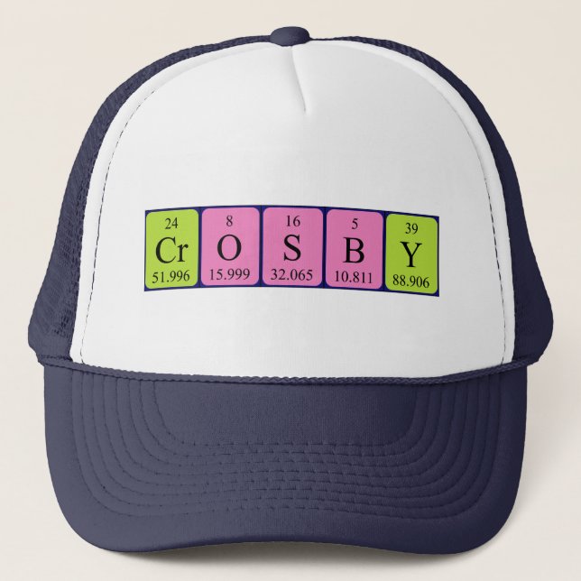 Crosby periodic table name hat (Front)