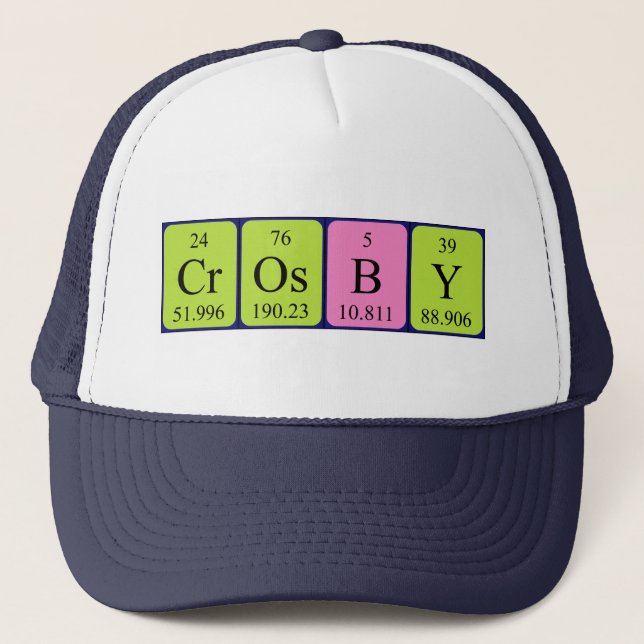 Crosby periodic table name hat (Front)