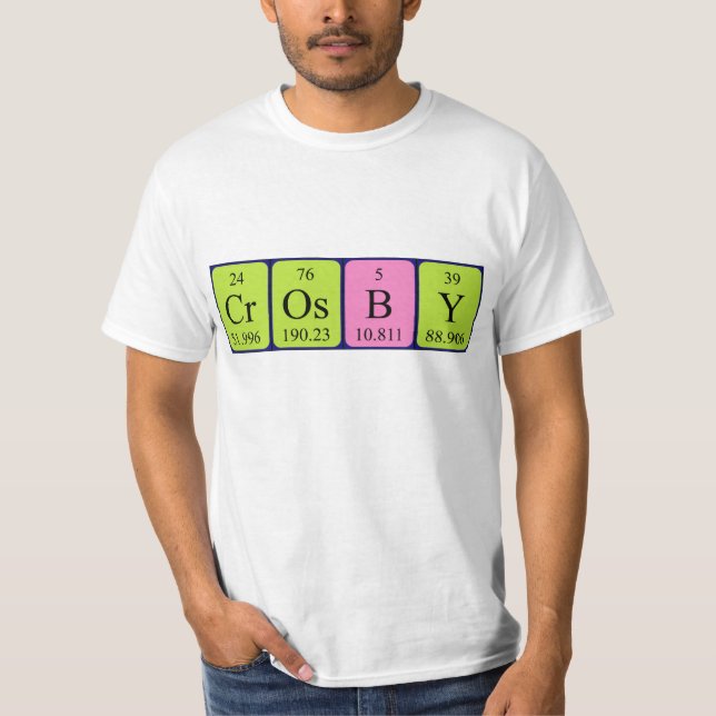 Crosby periodic table name shirt (Front)