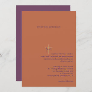 Cross and Cloth Wedding Invitation