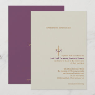 Cross and Cloth Wedding Invitation