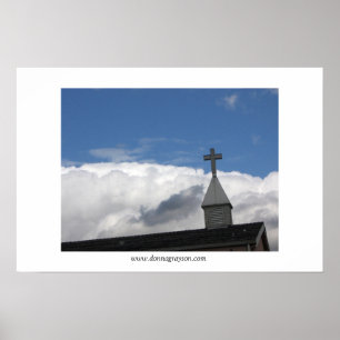Cross and Clouds Poster