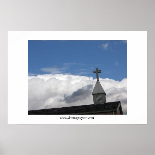 Cross and Clouds Poster (Front)