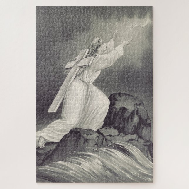 Cross and Crown Christian symbol  Jigsaw Puzzle (Vertical)