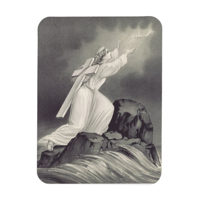 Cross and Crown Christian symbol  Magnet (Vertical)