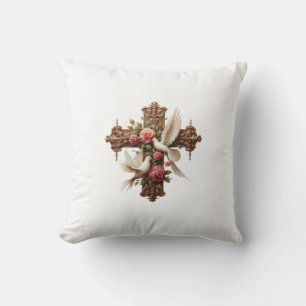 Cross and Doves PNG Clipart - Religious Christian  Cushion