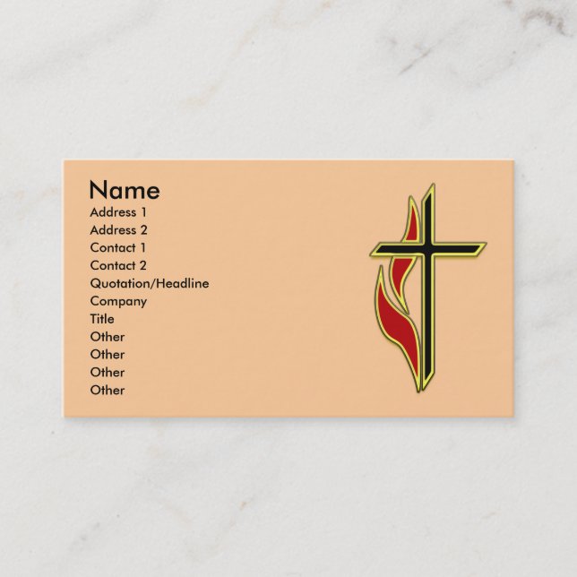 CROSS AND FLAME BUSINESS CARDS (Front)
