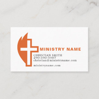 Cross and Flame Christian Business Card