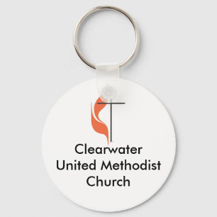 Cross and flame, ClearwaterUnited MethodistChurch Key Ring