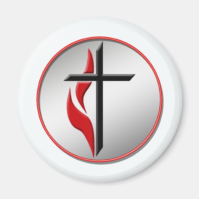 CROSS AND FLAME MAGNET (Front)