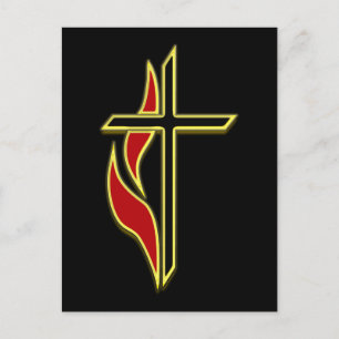CROSS AND FLAME POSTCARD