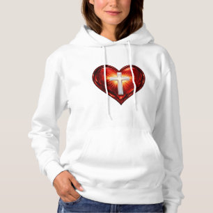 Cross and Heart Hoodie