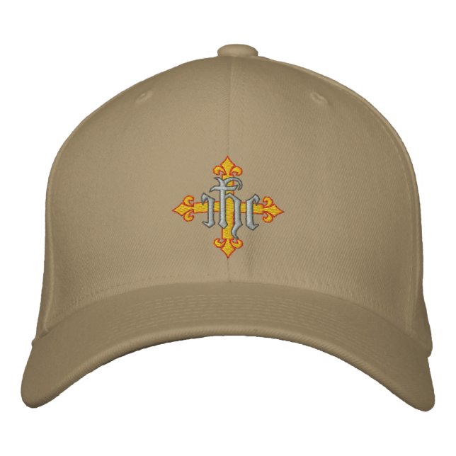 Cross and Jesus' Name Embroidered Hat (Front)