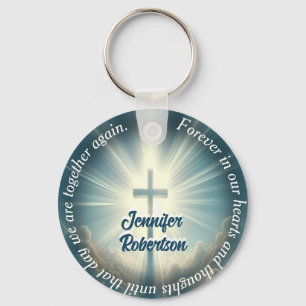 Cross and Name Key Ring