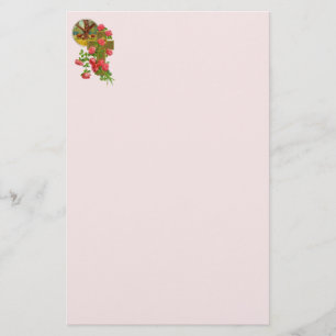 Cross And Red Carnations Stationery