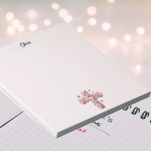 Cross and Roses Stationery Notepad