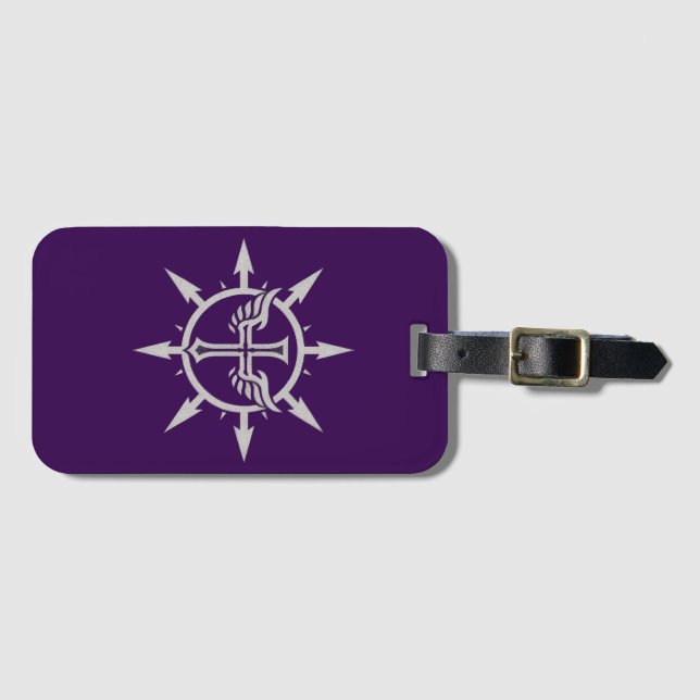 Cross and Wings Emblem Luggage Tag (Front Horizontal)