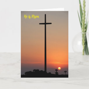 Cross at sunrise Easter Card