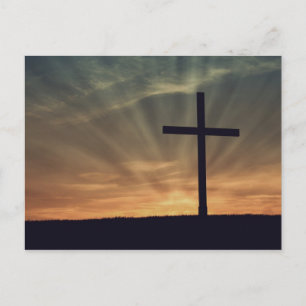 Cross at Sunset Postcard