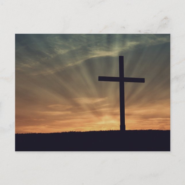 Cross at Sunset Postcard (Front)