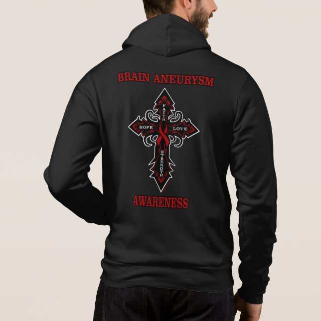 Cross/Awareness...Brain Aneurysm Hoodie (Back)