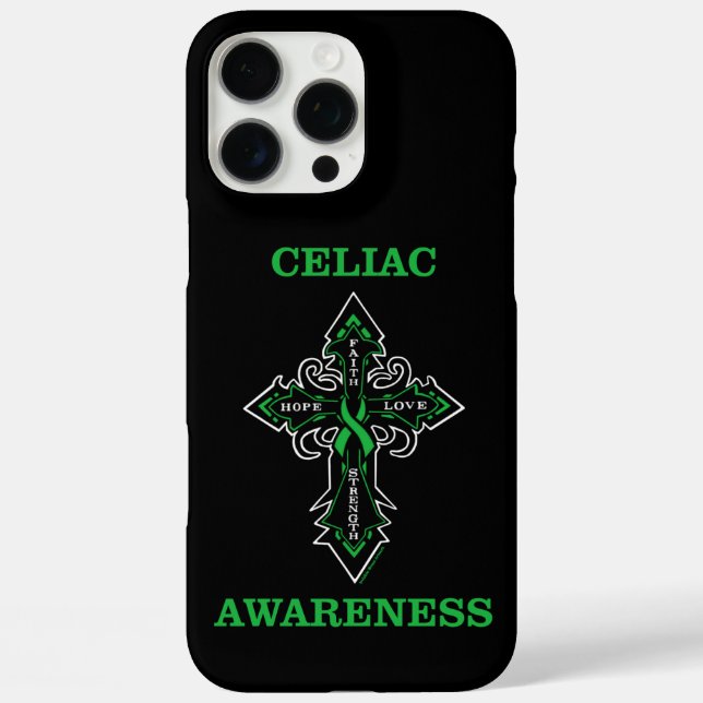 Cross/Awareness...Celiac Case-Mate iPhone Case (Back)