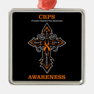 Cross/Awareness...CRPS Metal Tree Decoration