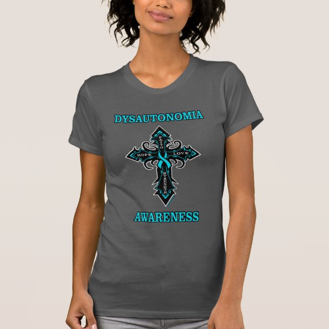 Cross/Awareness...Dysautonomia T-Shirt (Front)