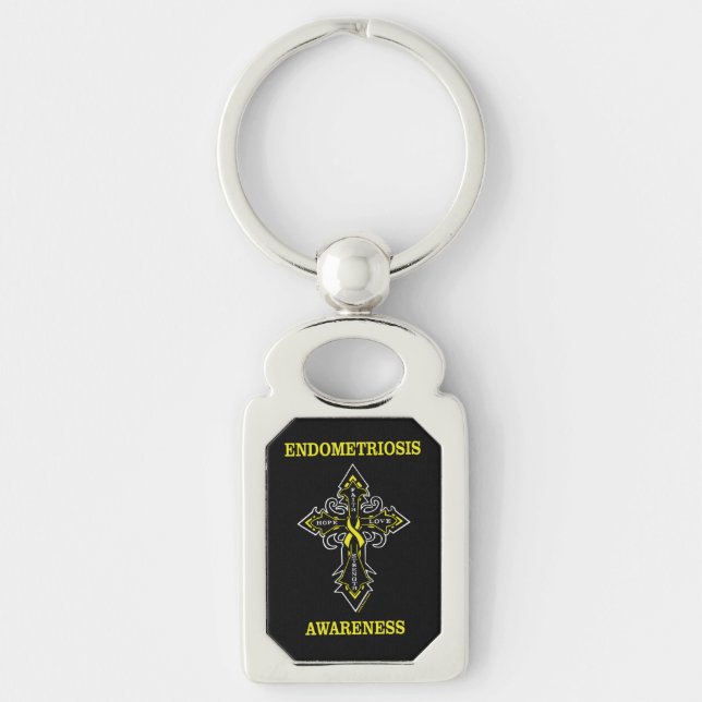 Cross/Awareness...Endometriosis Keychain (Front)