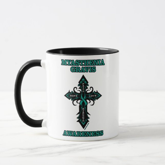Cross/Awareness...Myasthenia Gravis Mug (Left)