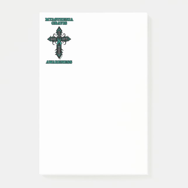 Cross/Awareness...Myasthenia Gravis Post-it Notes (Front)