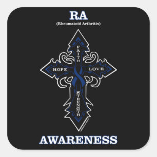 Cross/Awareness...Rheumatoid Arthritis Square Sticker