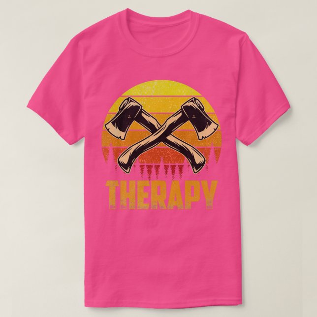 Cross Ax Throwing Therapy Target T-Shirt (Design Front)