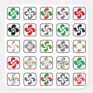 Cross Basques Square Sticker