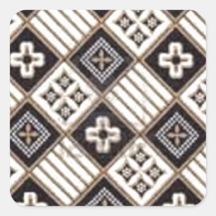 Cross Batik Square Sticker