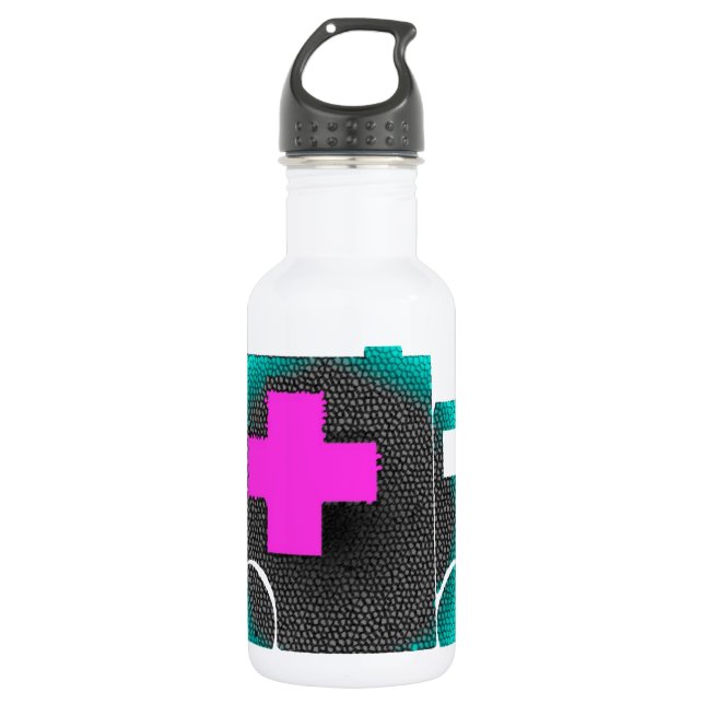 cross blue ambulance nurse emt doctor medical 532 ml water bottle (Front)