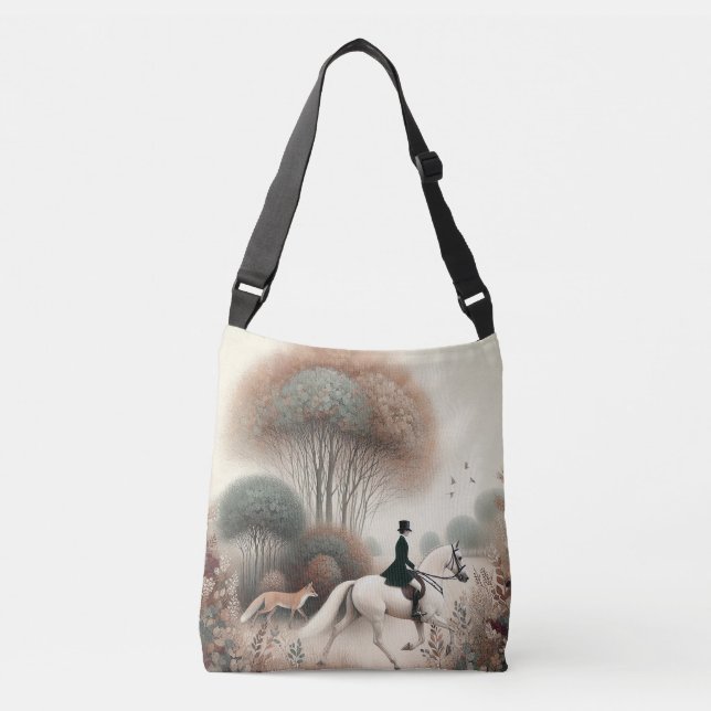Cross Body Bag Equestrian Elusive Fox Hunt (Front)