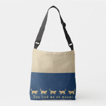 Cross Body Bag Gold Cats You had me at Meow